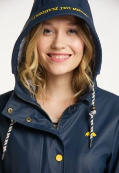 Schmuddelwedda Parkas Parka Mi-saison Femme Marine -Schmuddelwedda 0d1a64af173425be47981e7b5375ea52
