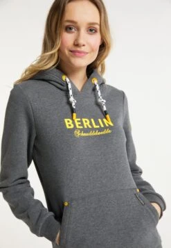 Schmuddelwedda Sweats à Capuche Sweat-shirt Berlin Femme Gris Chiné -Schmuddelwedda 365008d8f070e61d02fa0ddd55178447