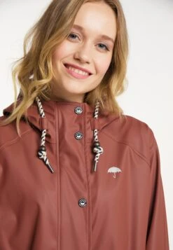 Schmuddelwedda Manteaux De Pluie Manteau Fonctionnel Femme Rouge Rouille -Schmuddelwedda 3a52cd76fef83f03918a6276605791b5