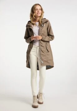 Schmuddelwedda Manteaux De Pluie Manteau Mi-saison Femme Marron -Schmuddelwedda 41221a172d73d9117b475ba5fc0d0499