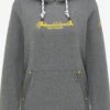 Schmuddelwedda Sweats à Capuche Sweat-shirt Hamburg Winterhude Femme Gris Chiné