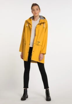 Schmuddelwedda Manteaux De Pluie Manteau Mi-saison Femme Moutarde -Schmuddelwedda 4ba6cb00fbec1392efecc49d3392cba8