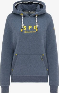 Schmuddelwedda Sweats à Capuche Sweat-shirt Sankt Peter-Ording Femme Bleu Chiné