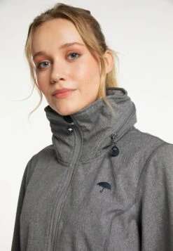 Schmuddelwedda Manteaux De Pluie Manteau Fonctionnel Femme Gris Chiné -Schmuddelwedda 51b9a1dfa579495fa0500b5ecfbefffc