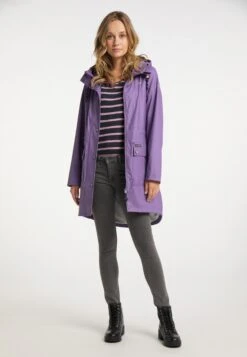 Schmuddelwedda Manteaux De Pluie Manteau Mi-saison Femme Violet -Schmuddelwedda 5c5325008c3288f88f55cf19c63751e1