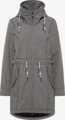 Schmuddelwedda Manteaux De Pluie Manteau Fonctionnel Femme Gris Chiné