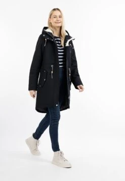 Schmuddelwedda Parkas Parka D’hiver Femme Noir -Schmuddelwedda 69fee8323351050ac64ed9cac177dbb9