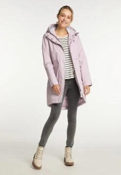 Schmuddelwedda Manteaux De Pluie Manteau Mi-saison Femme Rose -Schmuddelwedda 6e2e0fb6482b4cab69daf6671a2f17af