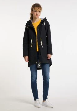 Schmuddelwedda Manteaux De Pluie Manteau Mi-saison Femme Noir -Schmuddelwedda 73295586c4ff400879ae2186e1e3a28c