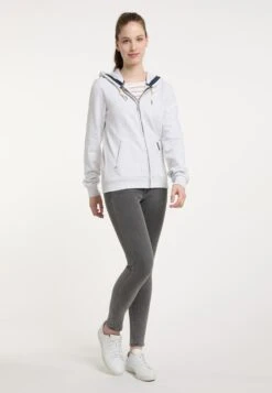 Schmuddelwedda Sweats Zippés Veste De Survêtement Femme Blanc Chiné -Schmuddelwedda 7c92e4de4c4ef6bc6692d95b8bfd3daa