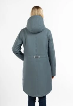 Schmuddelwedda Parkas Parka D’hiver Femme Bleu-gris -Schmuddelwedda 7f6961633294e351d22bfe7200e2d8ae