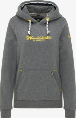 Schmuddelwedda Sweats à Capuche Sweat-shirt Scharbeutz Femme Gris Chiné
