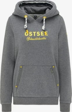 Schmuddelwedda Sweats à Capuche Sweat-shirt Ostee Femme Gris Chiné