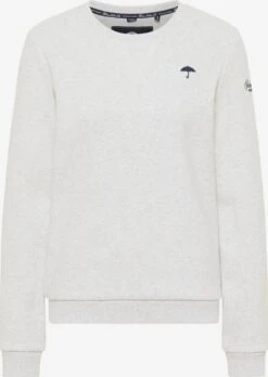Schmuddelwedda Sweats Sweat-shirt Femme Blanc Chiné
