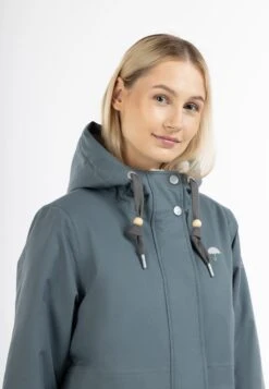 Schmuddelwedda Parkas Parka D’hiver Femme Bleu-gris -Schmuddelwedda b158506b4b75416a7b6c0b56b0086a92