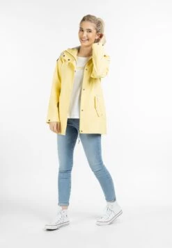 Schmuddelwedda Vestes De Mi-saison Veste Mi-saison Femme Jaune Clair -Schmuddelwedda c2ad339754a81c495e93d308c0a9185e