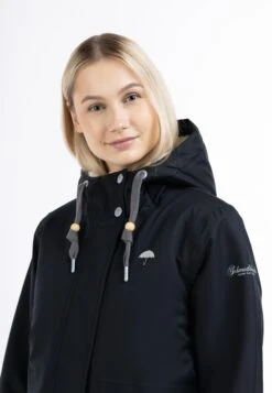 Schmuddelwedda Parkas Parka D’hiver Femme Noir -Schmuddelwedda c3cb9a70e9d881e11a7839f78b105094