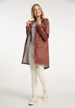 Schmuddelwedda Parkas Parka Mi-saison Femme Rouge Pastel -Schmuddelwedda c4e2a799d529c0d7dd3931f6e79248cd