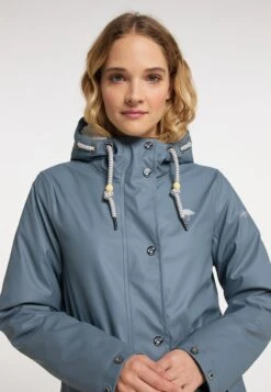 Schmuddelwedda Manteaux De Pluie Manteau Fonctionnel Femme Bleu Fumé -Schmuddelwedda d0c1488c4e8e2fff40aedc3a832dc5fa