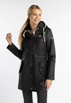Schmuddelwedda Manteaux De Pluie Manteau Fonctionnel Femme Noir -Schmuddelwedda d445336259f87b2633a3e9455c755c83