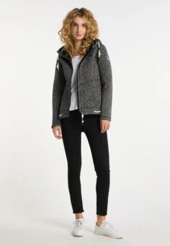 Schmuddelwedda Vestes Dextérieur Veste En Polaire Femme Gris Chiné -Schmuddelwedda d5ec4b031dea1ed73dff1337d49ecb20