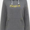 Schmuddelwedda Sweats à Capuche Sweat-shirt Duhnen Femme Gris Chiné