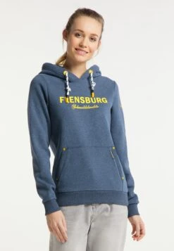 Schmuddelwedda Sweats à Capuche Sweat-shirt Flensburg Femme Bleu Chiné -Schmuddelwedda e2c6e27c8b839bcf2636aff406232fdf
