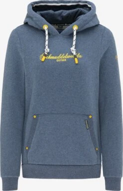 Schmuddelwedda Sweats à Capuche Sweat-shirt Ostsee Femme Bleu Chiné