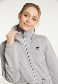 Schmuddelwedda Parkas Parka Mi-saison Femme Gris Chiné -Schmuddelwedda f9d1f27f02af6c4123b961fd6005b4f9